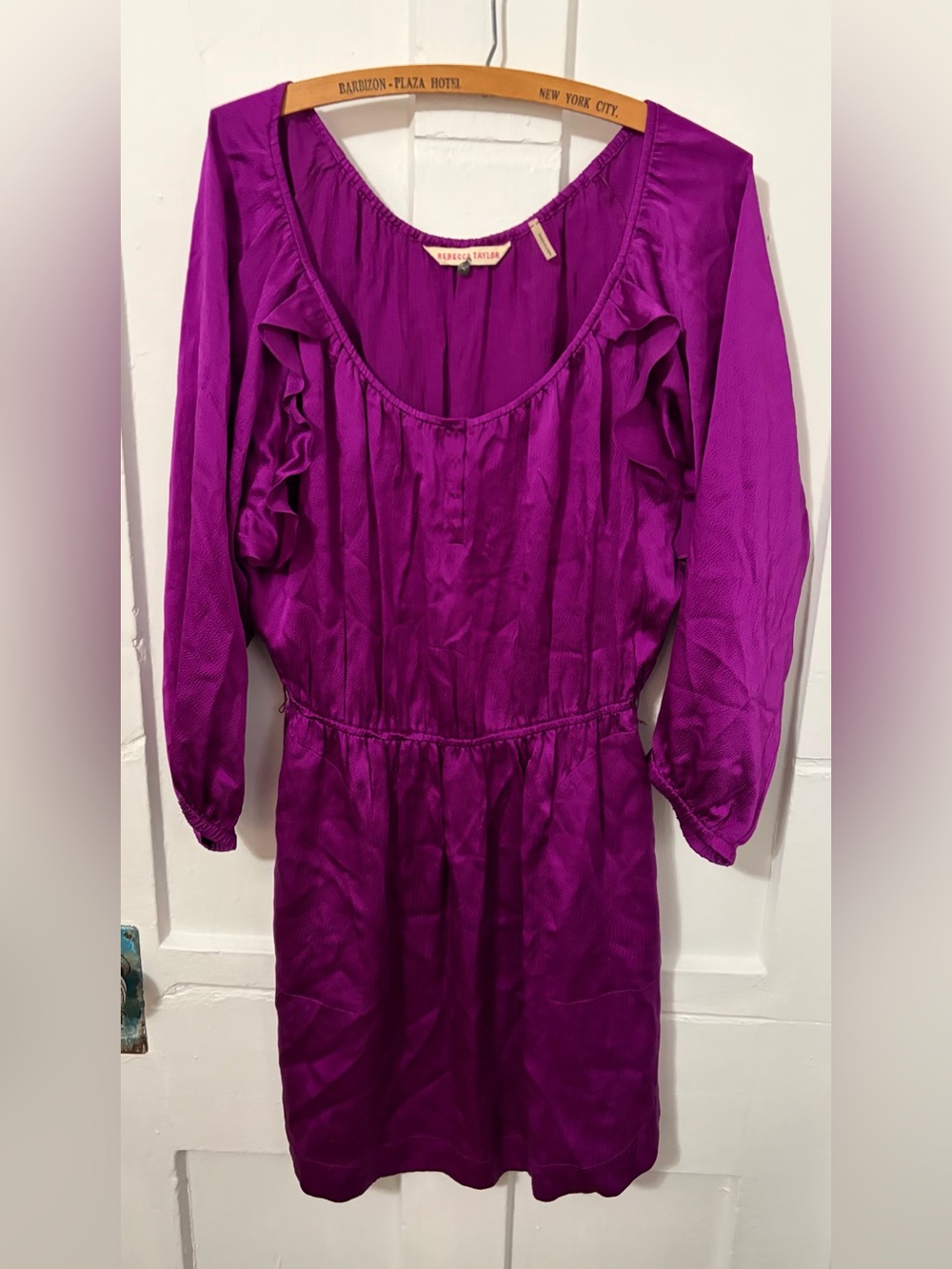 Rebecca Taylor Fuchsia Silk Dress